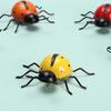 3D Metal Ladybugs Wall Art Outdoor Garden Wall Decor Rustic Sculptures Statues for Farmhouse Porch Patio Lawn Fence Backyard