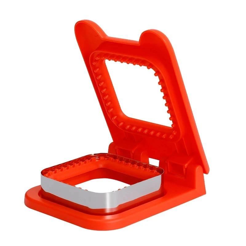 Sandwich Cutter & Sealer Flip Tool, Stainless Steel Circular Mold, For Kids Lunch Bread Toast, Safe DIY Baking Accessories