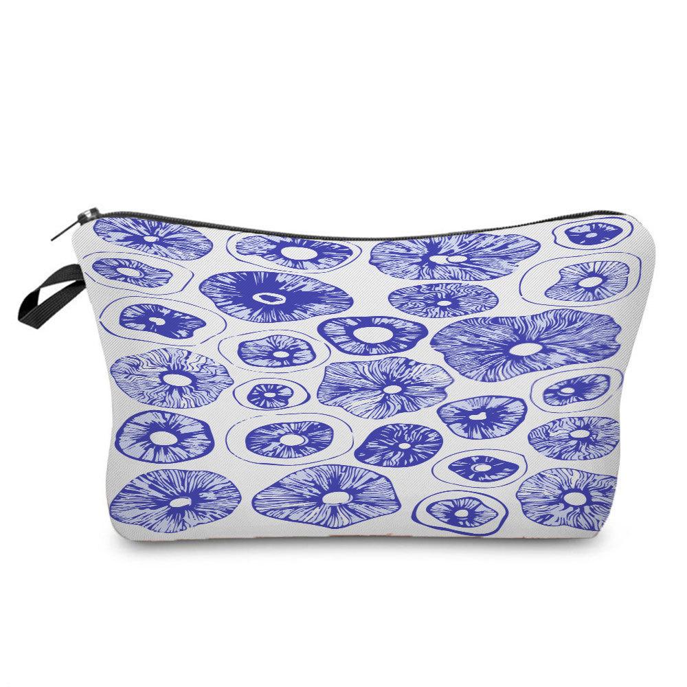 Women Mushroom Print Cosmetic Bag Toiletries Organize Travel Storage Case 6383