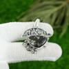 Trillion Pyrite Stone 925 Sterling Silver Wedding Bezel Sister Pendant Jewelry