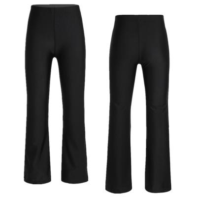 Kids Girls Casual Flared Long Trousers Stretchy Loose Slim Pants Dancewear for Jazz Dance Black