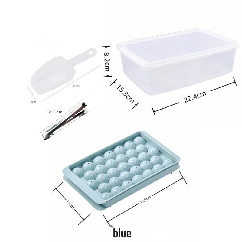 Spherical Ice Cube Tray with Lid for Ice Hockey - Makes 33 Cubes