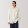 MUJI Men's Washi-Blend Poplin Shirt, BG1RFA4A, Off-White, Men's Size S