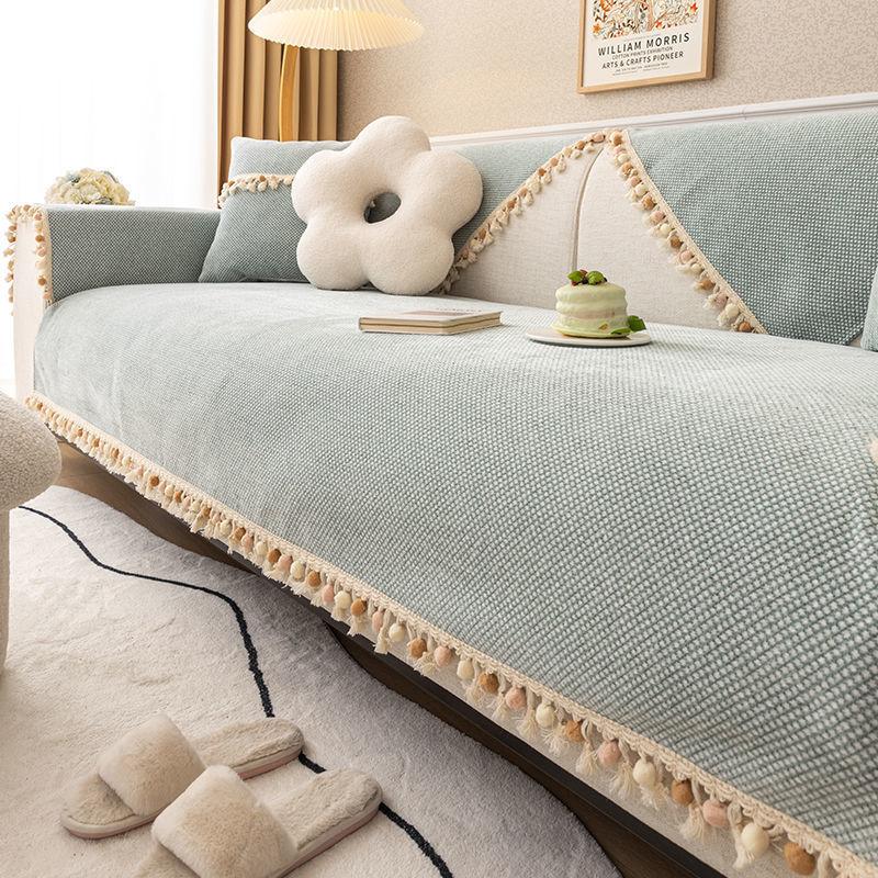 Poduszka na Sofę Hurtownia Chenille Wysokiej Jakości Poduszka Styl Ins Cztery Pory Roku Uniwersalna Antypoślizgowa Pokrowiec na Sofę Zewnętrzny