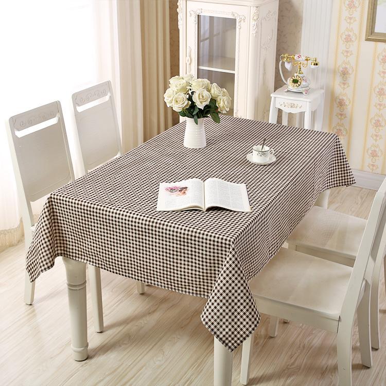 Cotton And Linen Tablecloth Simple Pastoral Plaid Household Geometric Rectangular Coffee Table Tablecloth Table Cloth Direct Sales