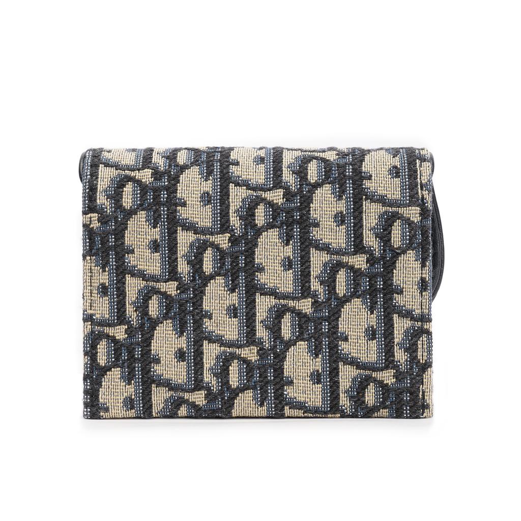 Dior Saddle Jasmine Oblique Classic Embroidered Canvas Bag Women bags Denim-Blue S5644CTZQ_M928