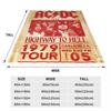 AC DC Rock Band Blankets Fleece Spring Autumn Multifunction Super Warm Throw Blanket for Home Office Bedding Throws
