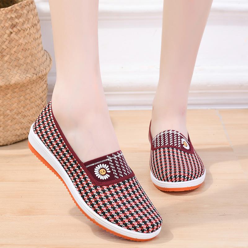 Cloth shoes women's new autumn soft-soled breathable one-pedal single shoe stall