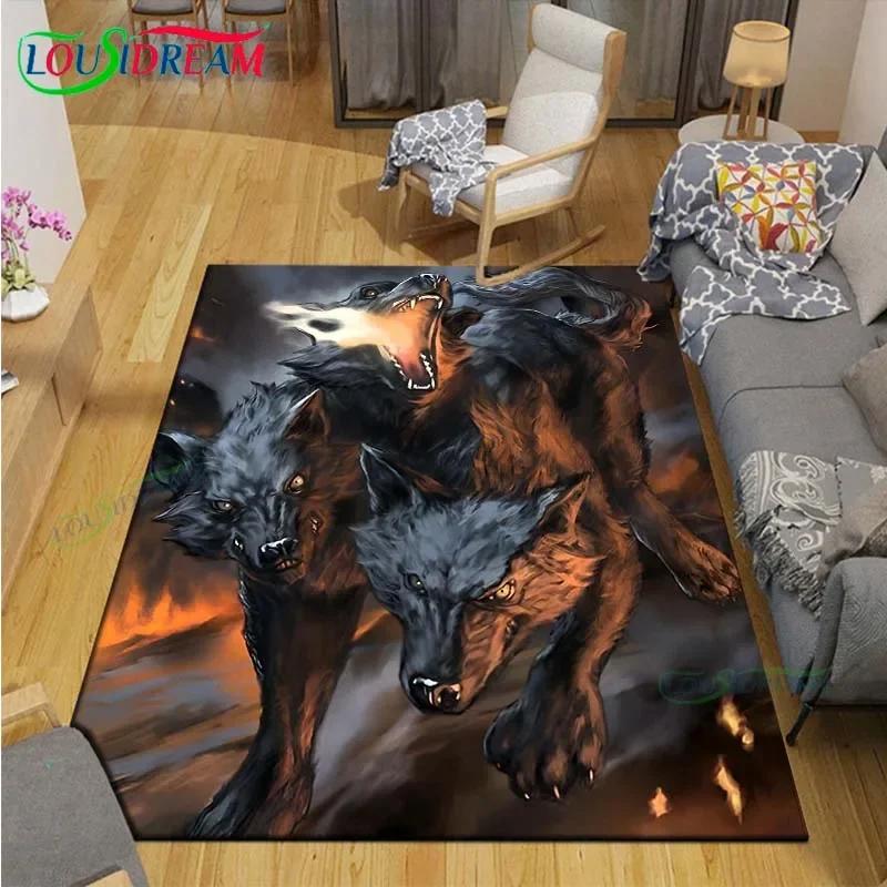 3D Fashion Myth Godman Mythical Beast Printed Carpet Living Room Anti-Skid Area Rug Kids Bedroom Mats Yoga Mat Carpet Decor Gift