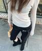 Deoaeteus Knit Capri Pants_Black