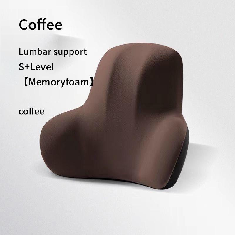 

1PC Car Office Lumbar Cushion Memory Foam Lumbar Back Cushion Postpartum Waist Support Multi Functional Pain Relief Pillow 42.8x34x10cm кавовий