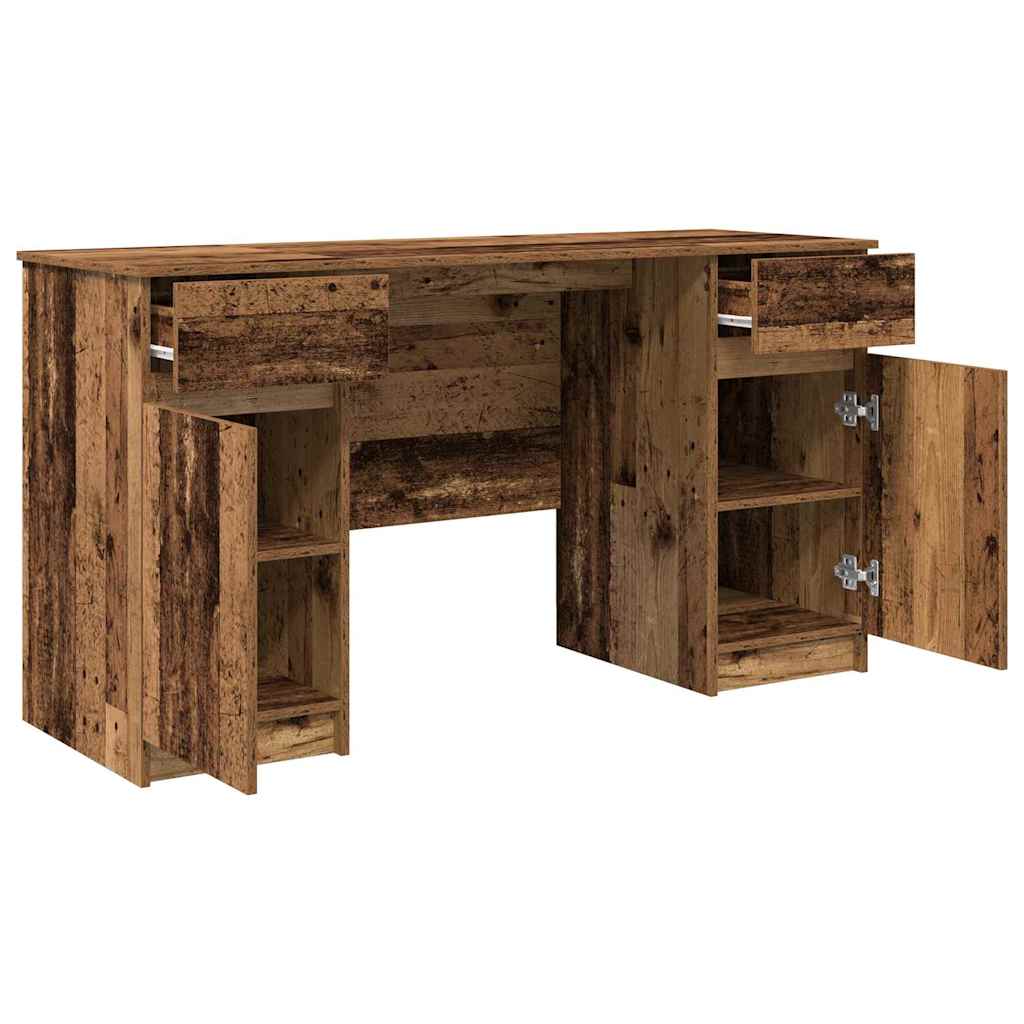 Vintage Style Desk with Shelf 140 X 49 X 76 Cm Engineered Wood