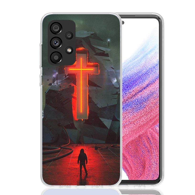God Jesus Pray Cross Case Phone Cover for Samsung Galaxy A17 A16 A15 A14 A13 A56 A55 A54 A53 A36 A35 A34 A33 A26 A25 A24 A23 A05