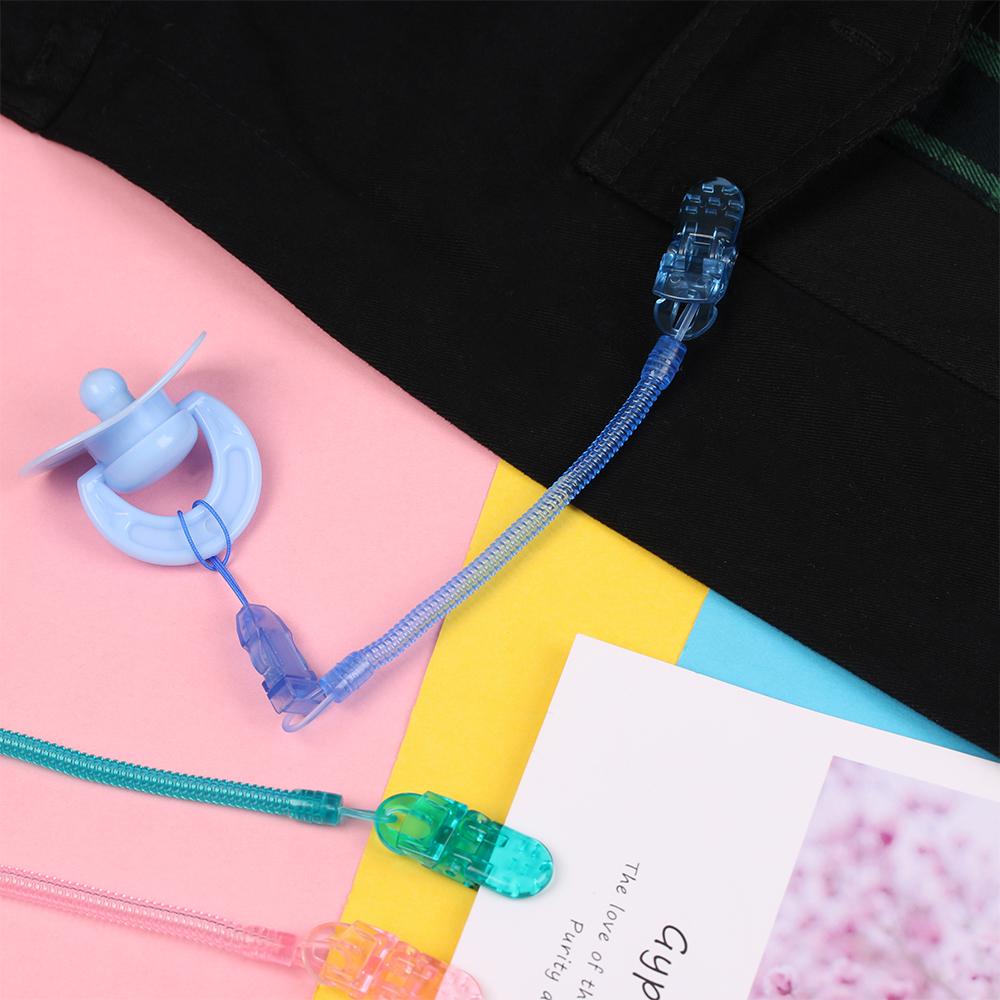 1PC Anti-lost Chain Chew Toy Soother Nipple Strap Pacifier Chain Baby Teething Dummy Clips