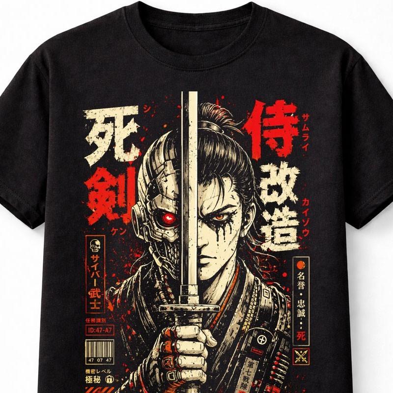Cyber Samurai Anime Warrior Japanese Unisexga Graphic Unisex TShirt