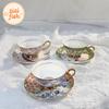Britain Classical Porcelain Cup&saucer Water Mugs Gold-plated Coffee Mug Dining Table Afternoon Tea Teacup Fruits Juice Cup