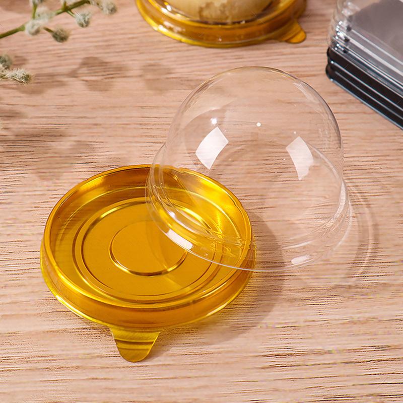 10Pcs Clear Plastic Mini Cupcake Boxes Muffin Pod Dome Container Muffin Boy για Γαμήλια Γενέθλια Διακοσμήσεις ψησίματος