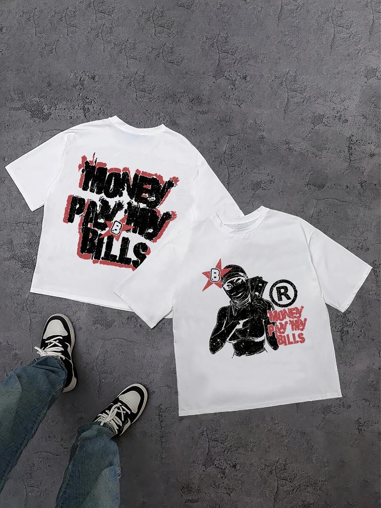Y2K Style Printed Men's T-shirt 100% Cotton Fabric Summer Street Style Short Sleeve Women Cool Design Retro Summer