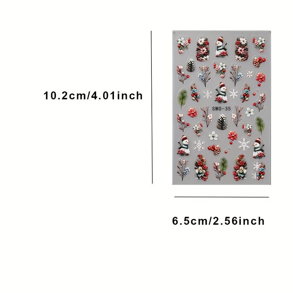 Weihnachtliche Nagelsticker – Schneeflocken- und Schneemannmuster, selbstklebend, mattes Finish, festliche Nageldekorationen zum einfachen Anbringen!