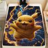 Pikachu Soft Printed Flannel Blanket for Bedroom Sofa Couch Travel and Home.-TING