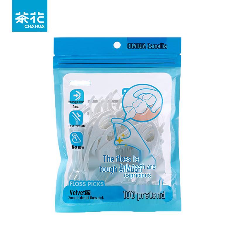 Chahua 100-Pack Ultra-Fine Dental Floss Sticks