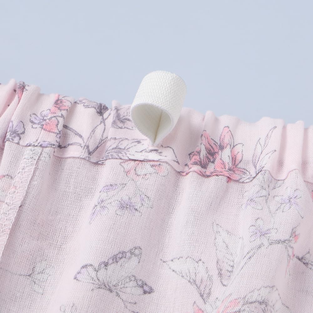 Gunze Long Sleeve Pajamas with Elastic Sleeve and Leg Mesh Green Women's Holes, Back,