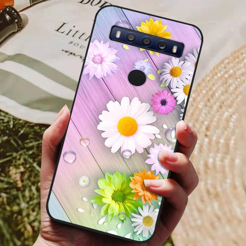 For TCL 10 SE Case Black TPU Silicon Shell For TCL 10SE Phone Cover Tcl 10se Cases T766H T766J T766U T766A Fundas Bumper Marble