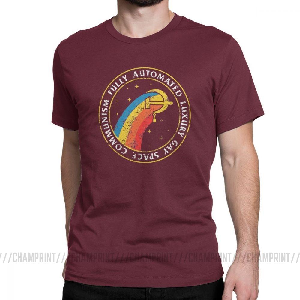 Fully Automated Luxury Gay Space Men S T Shirt Communism Marxism Socialism T Shirts Cccp Ussr