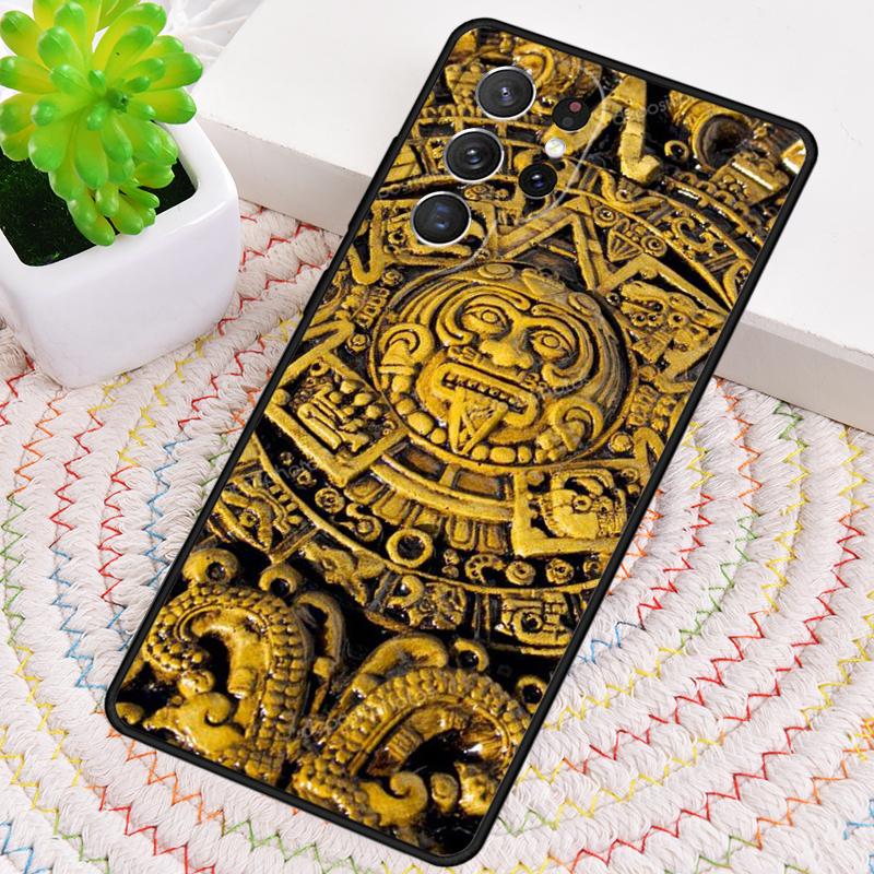 Aztec Calendar Mayan Native Phone Case for Samsung Galaxy note 10 pro S26 Ultra S23 S24 FE S25 S21 S22 PLUS shockproof Cove