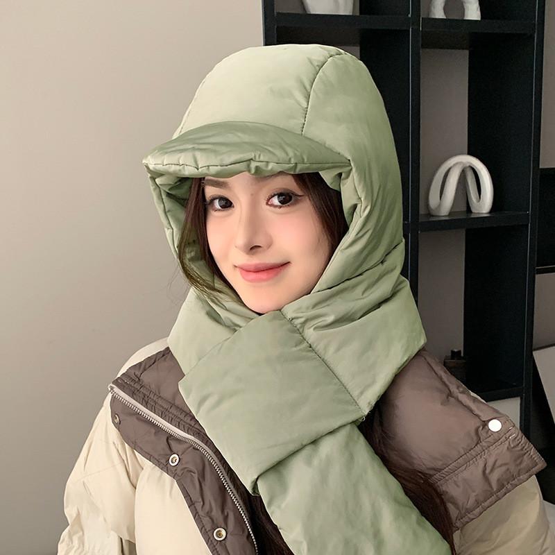 

Winter Windproof Ear Warmer Hat With Scarf For Women Skiing And Cycling синій