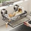 Kitchen Suction Cup Sink Storage Rack, Non Perforated Faucet Wall Mounted Storage Rack, Cloth Sink, Multifunctional Drain Rack