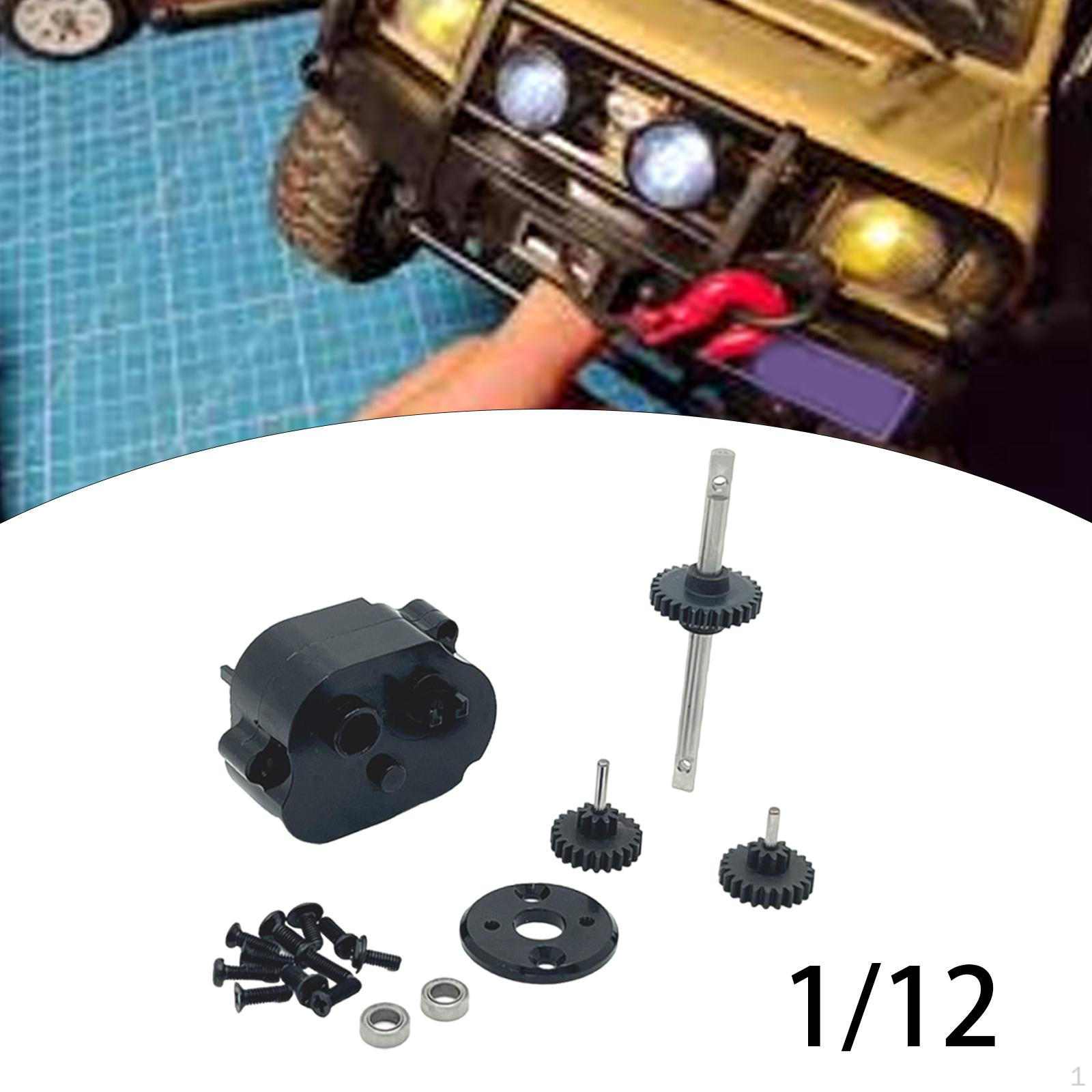 

1/12 Радіокерована Машина Середньохвильова Коробка Деталі Легко Встановити Збірка своїми руками з Підшипником Запасна для black