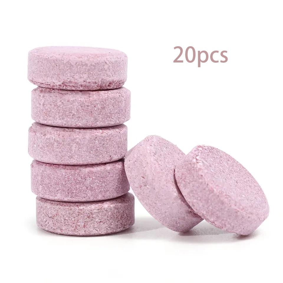 20PCS Pink Solid Cleaner Car Windscreen Wiper Super Concentrated Effervescent Tablets Glass Toilet Cleaning Car Accessories