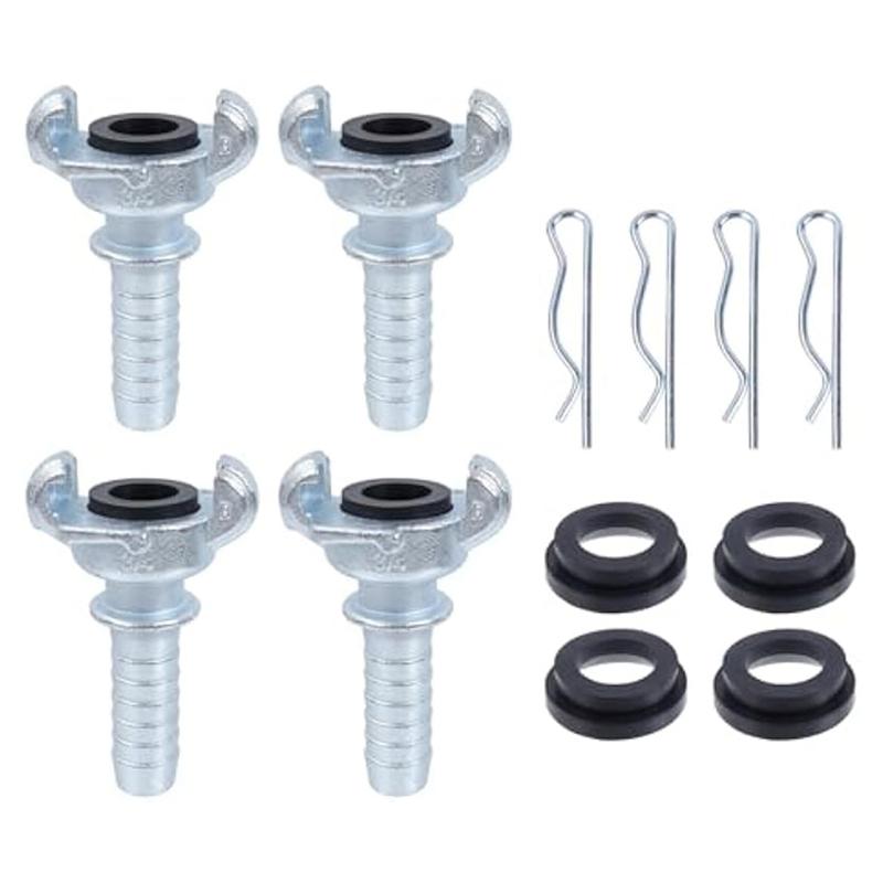 

4Pcs Chicago Air Fittings,3/4Inch Barb End Coupling,Universal Air Hose Connector,Industrial Pneumatic Hose Fittings
