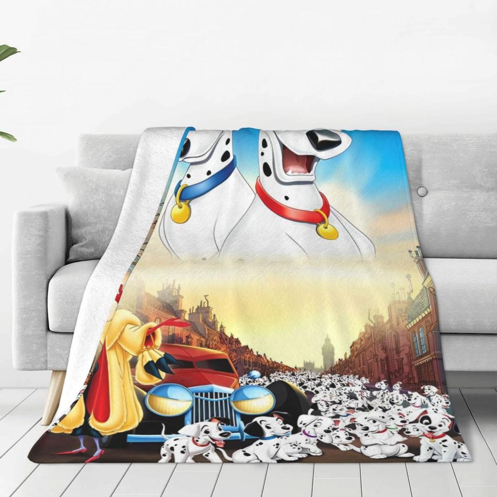 Super Soft Blankets Camping 101 Dalmatians Throw Blanket Flannel Bedspread For Living Room Comfortable Sofa Bed Cover