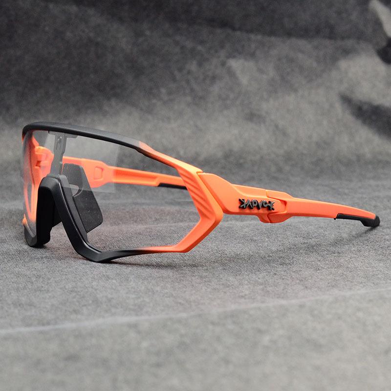 Color-changing cycling glasses with myopia running sports bicycle driving windproof eye protection