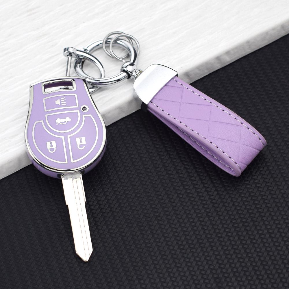 Weiche TPU-Schlüsselanhänger-Schutzhülle für Nissan Rogue Altima Sentra Qashqai Tiida Pathfinder Maxima Juke Micra March Cube Terrano