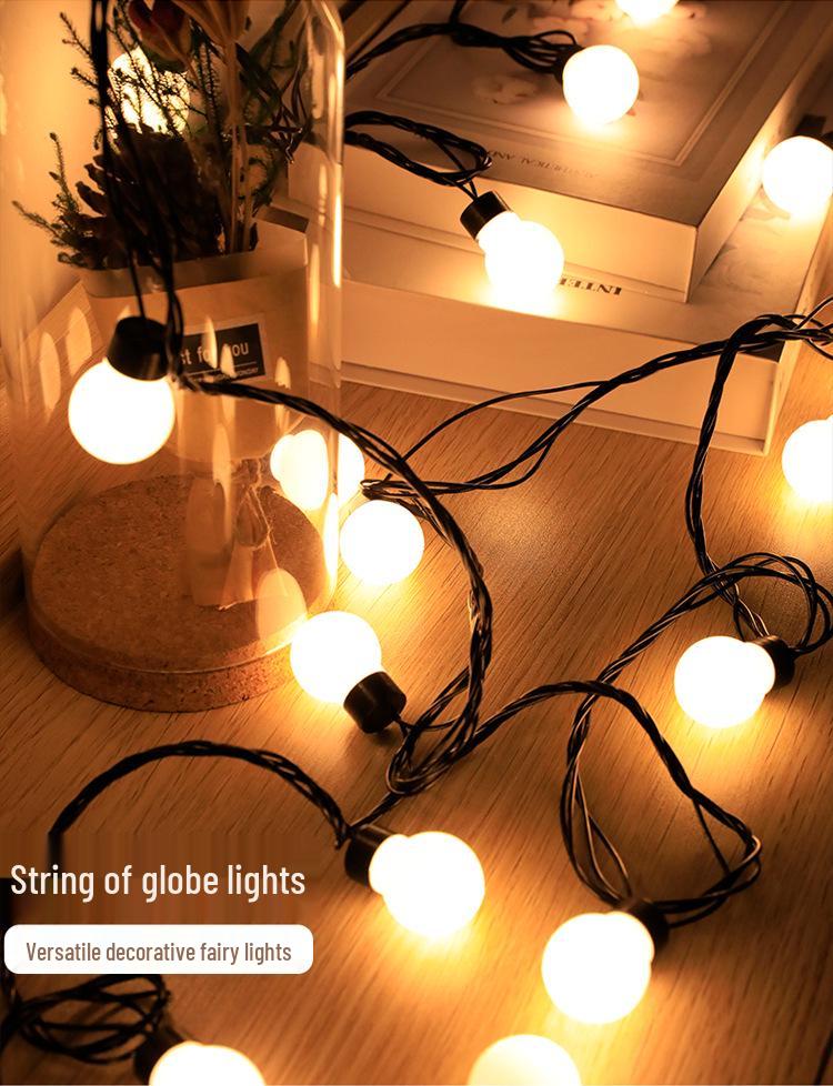 LED Kugel Lichterkette für Hochzeiten & Festivals - Vielseitige Innen-/Außendekoration für Schlafzimmer & Balkon