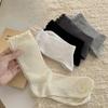Summer Socks for Women, Thin Breathable and Sweat-absorbing Mid-calf Socks, Ballet-style Solid Color Pile Socks, Simple and Versatile Socks