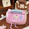 Macaron Color Collision Pencil Case High Aesthetic Value Cute Stationery Box Student Portable Pencil Case Large Capacity Makeup Bag Storage Bag