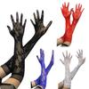 Sex underwear accessories transparent lace hollow high elastic gloves, lace mesh uniform gloves long