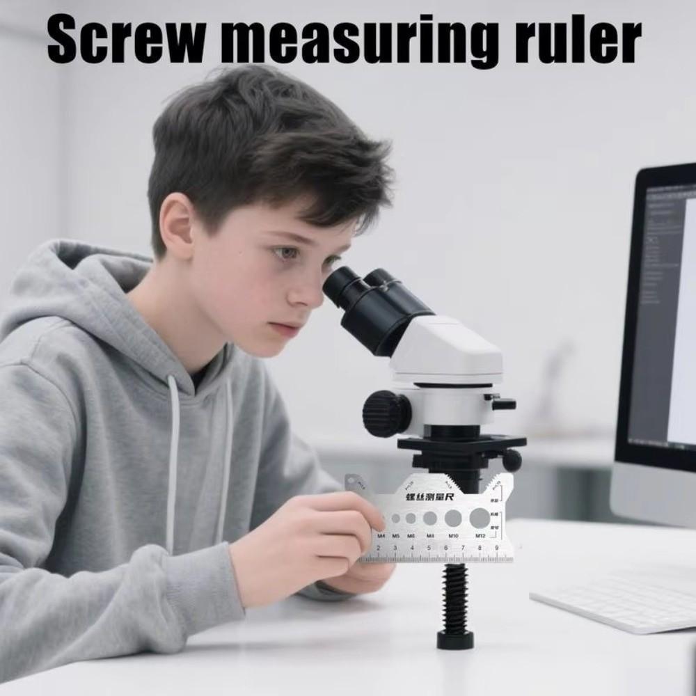 Stainless Steel Bolt Gauge Screw Measuring Device  for Pattern Jewelry Watch Electronics Crafts