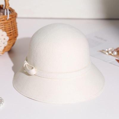 2025 Women's Autumn/Winter Hepburn Style Wool Felt Fedora Bucket Hat
