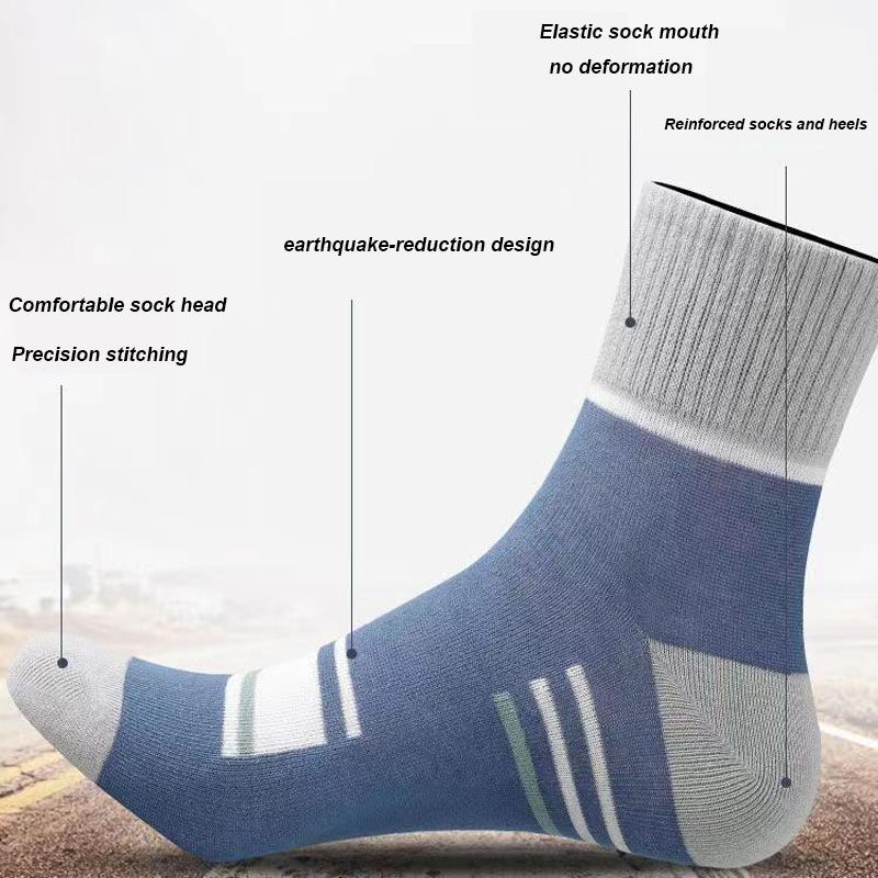 Lot de 6 paires de chaussettes de sport respirantes pour homme, confortables, absorbantes, déodorantes, de haute qualité
