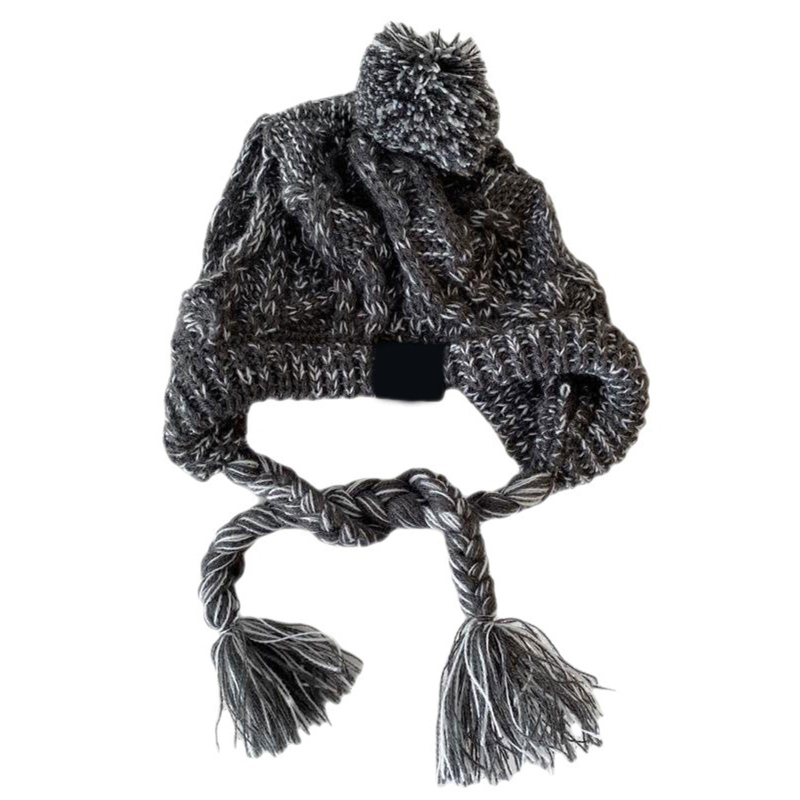 

Cat Hat Knitted with Ear Hole Birthday Photo Props Accessories Pet Headwear Adjustable Cap for Cosplay Knitted L светло-серый