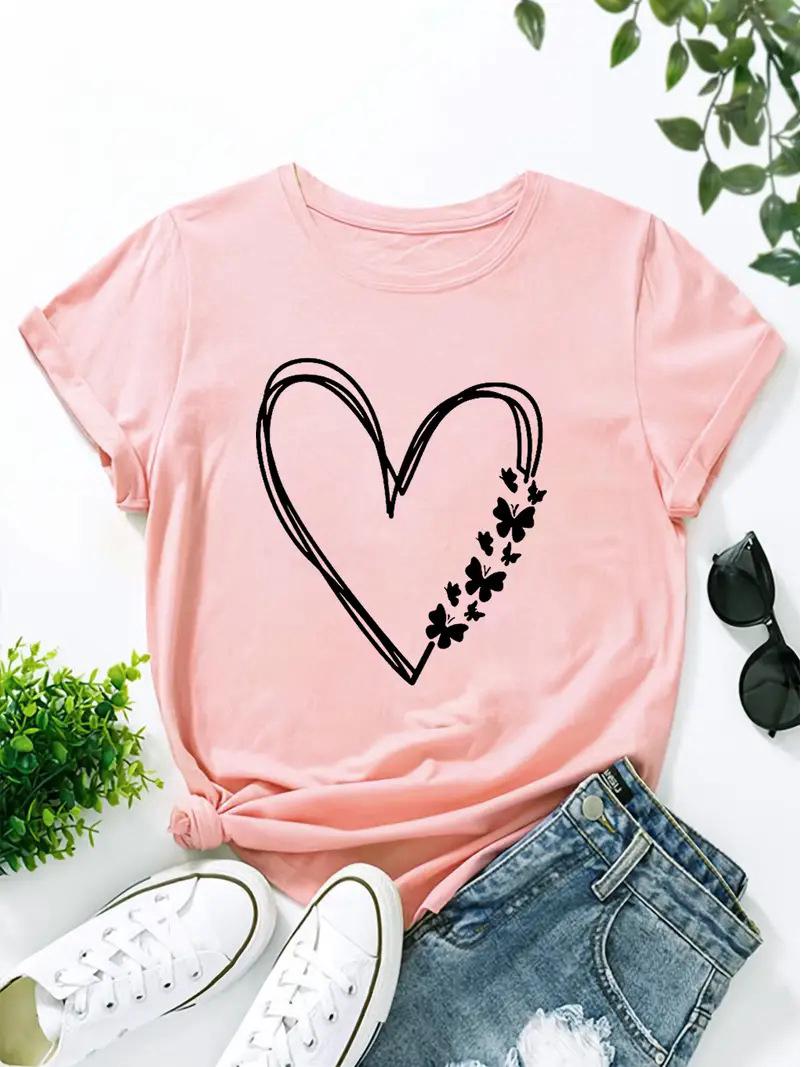 

Женский рождественский топ с коротким рукавом и круглым вырезом - европейский и американский стиль XXL