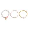 Ingemark 3Pcs/Set Boho Y2K Elastic Imitation Pearls Chain Bracelets for Women 2025 Trend Starfish Bangles Summer Couple Jewelry