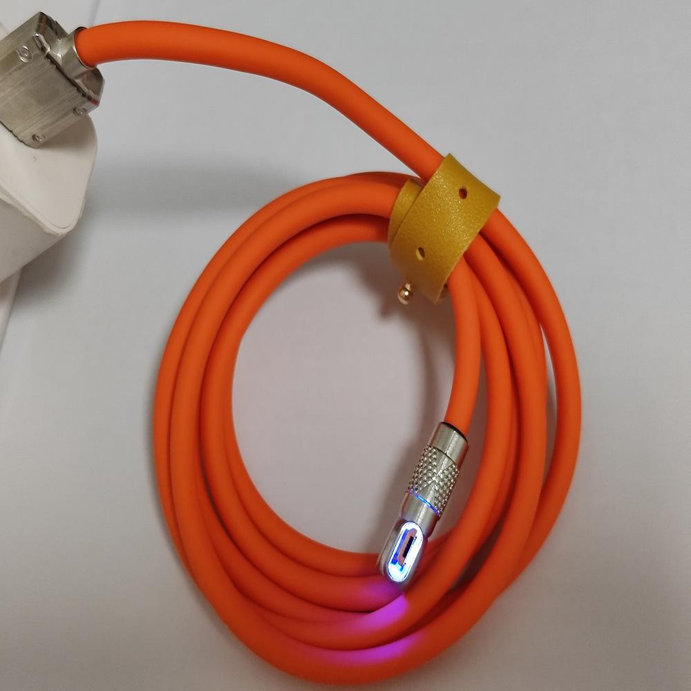 120W Zinc Alloy 180° Rotatable Type-C Super Fast Charging Data Cable, 6A