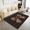 Erosebridal Lucky 8 Ball Area Rugs for Living Room 3x5 Leopard Print Cherry Non Slip Rug Trendy Cheetah Decorative Washable Rug Modern Funky