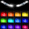 3 buc T10 Bec de lumină laterală cu pană de mașină-6SMD 5050 RGB Lampă stroboscopică LED cu 7 culori cu telecomandă DC
